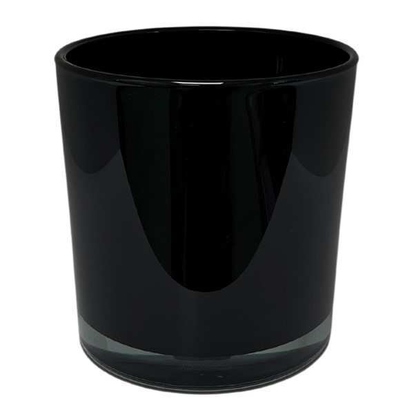 FLOWER POT THICK GLASS VASE Black Color